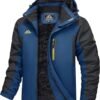 MAGCOMSEN Men's Winter Coats Water Resistant Snow Ski Jacket Denim Blue