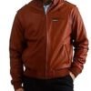 Members Only Iconic Racer Faux Leather Jacket Men Cognac