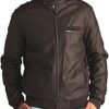 Members Only Iconic Racer Faux Leather Jacket Men Dark Brown